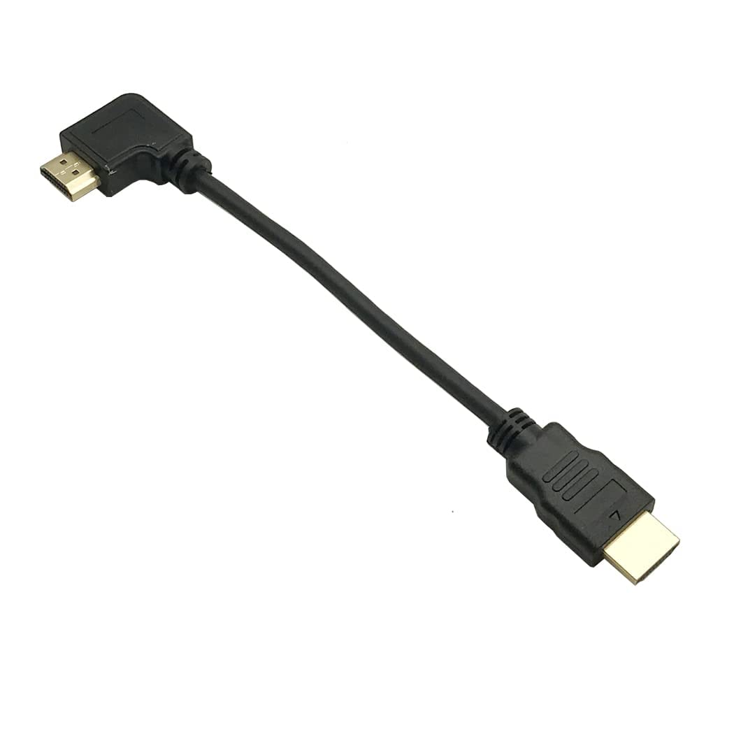 jasavdio 8K HDMI 2.1 Cable Right Angled 8Inch Short 90 Degree HDMI Cable 2.1 Right Angle HDMI Male to Male Cable,8K@60hz 4K@120hz 144Hz eARC HDR10