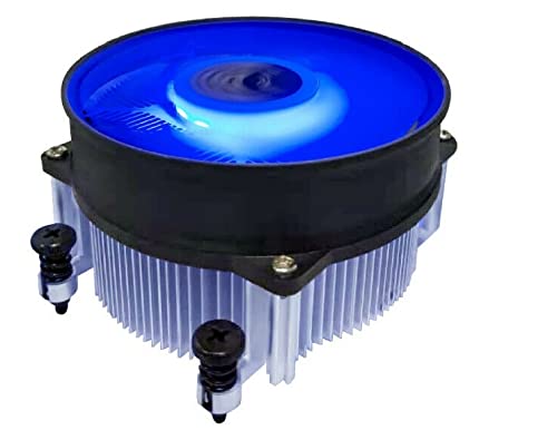 HIGH POWER BlueAM4 Blue LED Light CPU Air Cooler with Aluminum Heatsink & 95mm PWM Cooling Fan for AMD Ryzen 5,7,9 Processor/Socket AM4 / AM5 PC
