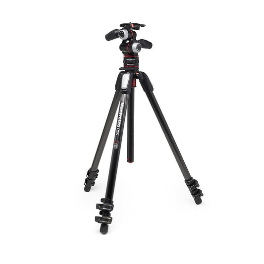 Manfrotto Kit 3-Section Tripod, Camera Tripod with 3-Way Head in Aluminium with Move Quick Release System, Professional Photography Accessories Kit