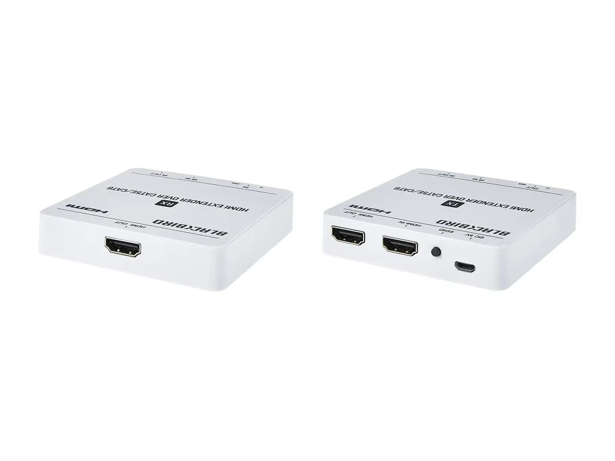 Monoprice 4K HDMI Extender Over Ethernet - CAT5e/6/7, 70 Meters (229 Feet) Power Over Cable (PoC) HDMI Loop Out, Smart EDID, IR Bidirectional