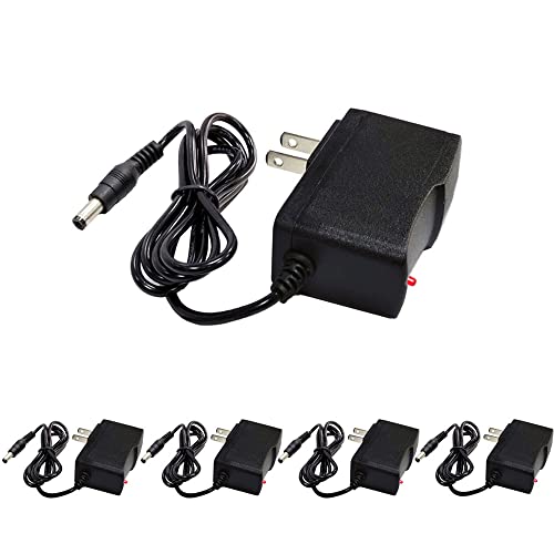 MTYTOT 5PCS 3V 1Amp Power Adapter Supply 100-240 AC to DC 3Volt 1000mA 2.5mm X 5.5mm Plug 3V 1A AC/DC Power Supply Transformer (5 Pack)