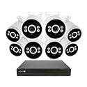 Swann AdvancedX Wired NVR 4K Security Camera System 16 CH, 8 PoE Outdoor Cameras, 2TB, Color Night Vision, Motion Detect