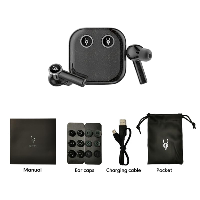 ICESOMNUS Sabbat E18 Astria Coaxial Acoustic Architecture Wireless Earbuds Blutooth 5.2 in-Ear HiFi Stereo Headphones with Built-in Mic and Charging…