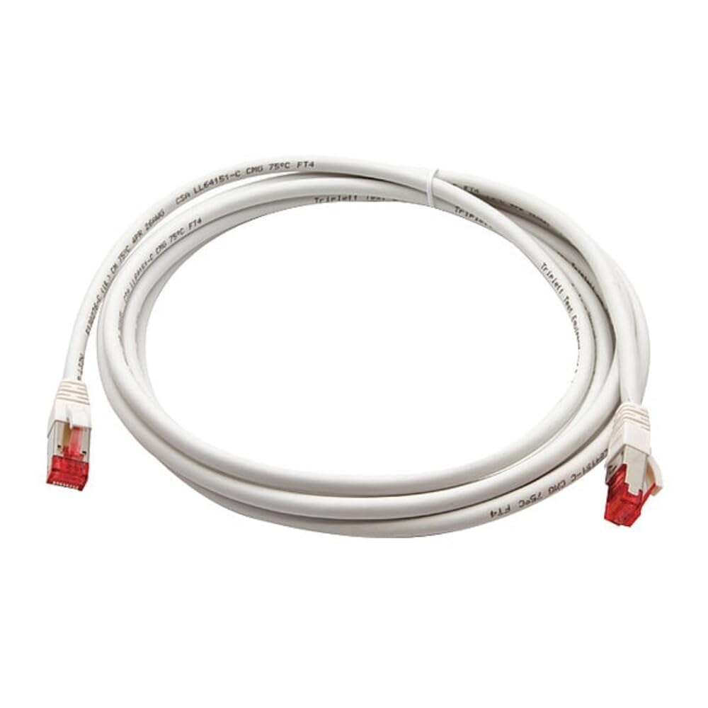 Triplett 10' White CAT6A 10GBPS Professional Grade SSTP 26AWG Patch Cable (CAT6A-10WH)