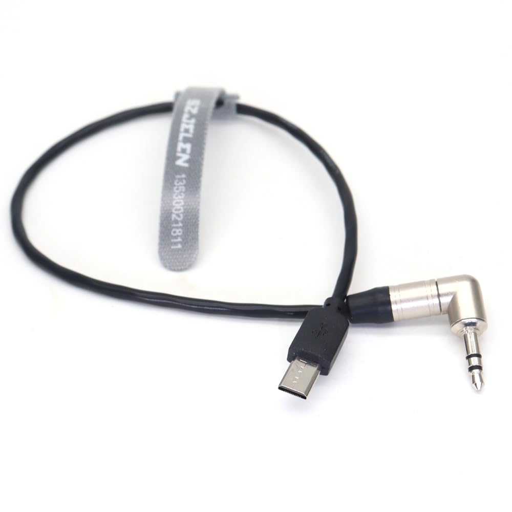 SZJELEN Tentacle Sync Timecode Cable for Sonys FX3 A7S3 A1 Camera 3.5 Audio Plug to Micro-USB Timecode Cable for Tentacle SYNC E Timecode Generator