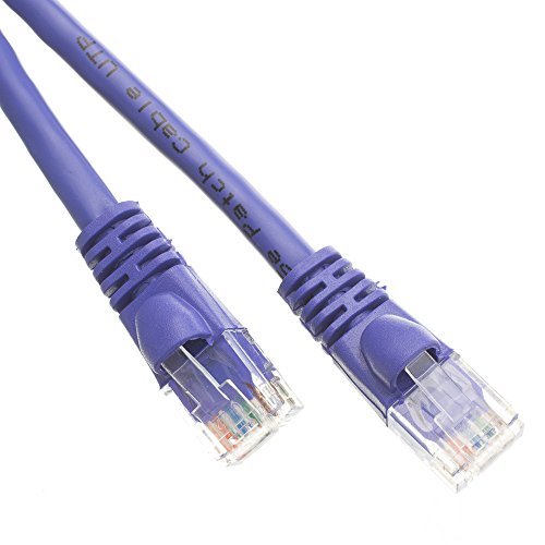 CableWholesale Cat6 UTP Ethernet Cable, Snagless Boot, PoE, 50 ft, Purple