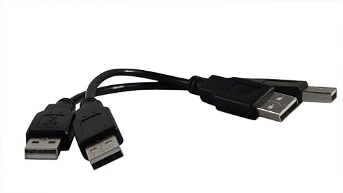Your Cable Store 2 Pack 6 Inch Black USB 2.0 High Speed Male A to Male A Cable 0.5 Ft