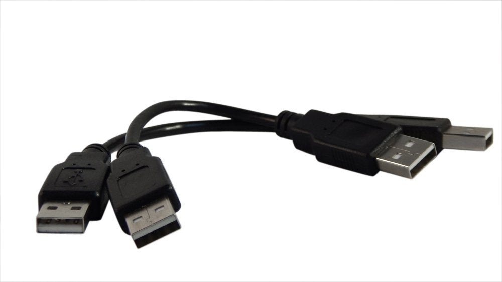 Your Cable Store 2 Pack 6 Inch Black USB 2.0 High Speed Male A to Male A Cable 0.5 Ft