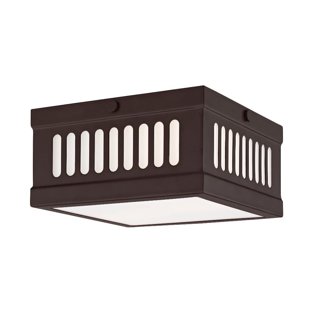Livex Lighting 73162-91 Prentice 2 Light Ceiling Mount, Brushed Nickel