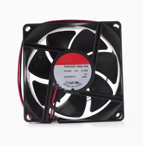 PF80252B1-1000C-A99 DC 24V 3.72W 80x80x25mm 2-Wire Ball Axial Case Fan