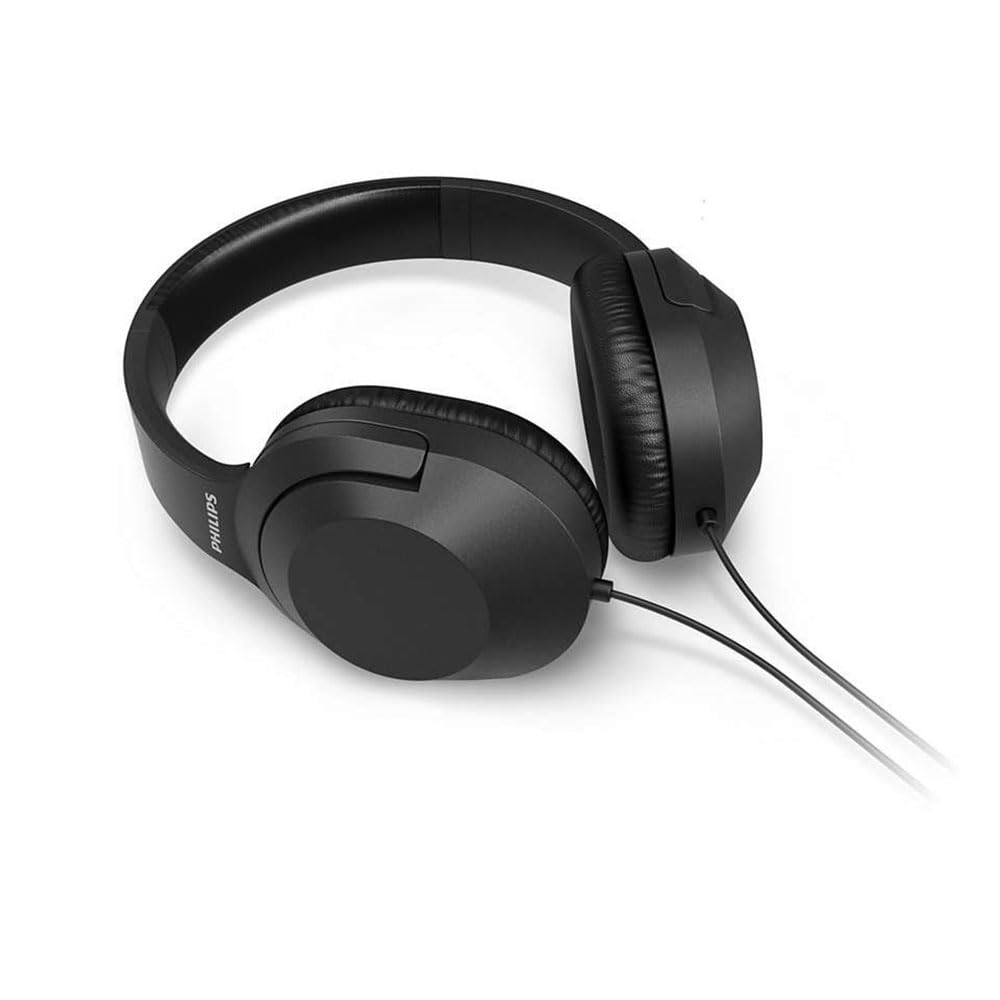 Philips Audio H2005BK/00 Over-Ear Stereo Headphones Wired (2 m Cable, 40 mm Neodymium Drivers, Passive Noise Isolation, Adjustable Headband