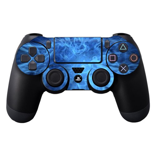 Protective Vinyl Skin Decal Skin Compatible with Sony PlayStation DualShock 4 Controller wrap Sticker Skins Blue Mystic Flames