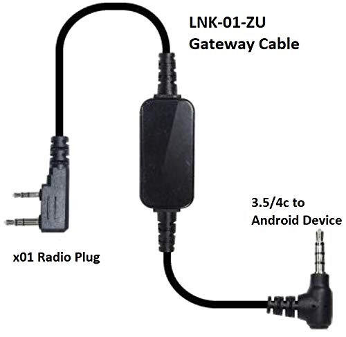 PRYME® Gateway Cable for Android Phone to 2-Way Radios; Fits: Kenwood VOX Capable Radios(LNK-01-ZU)