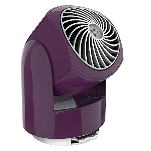 Vornado Flippi V6 Compact Air Circulator Fan, Quiet Portable Travel Fan for Desk or Bedroom, Adjustable Head, 2 Speeds, Plum
