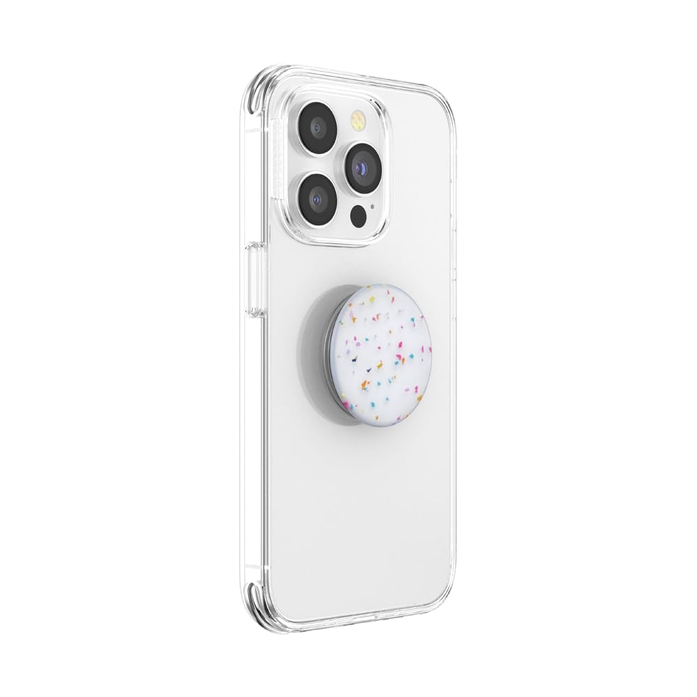 PopSockets Adhesive Phone Grip, Holder, Phone Stand, Rainbow - Circus Regrind White