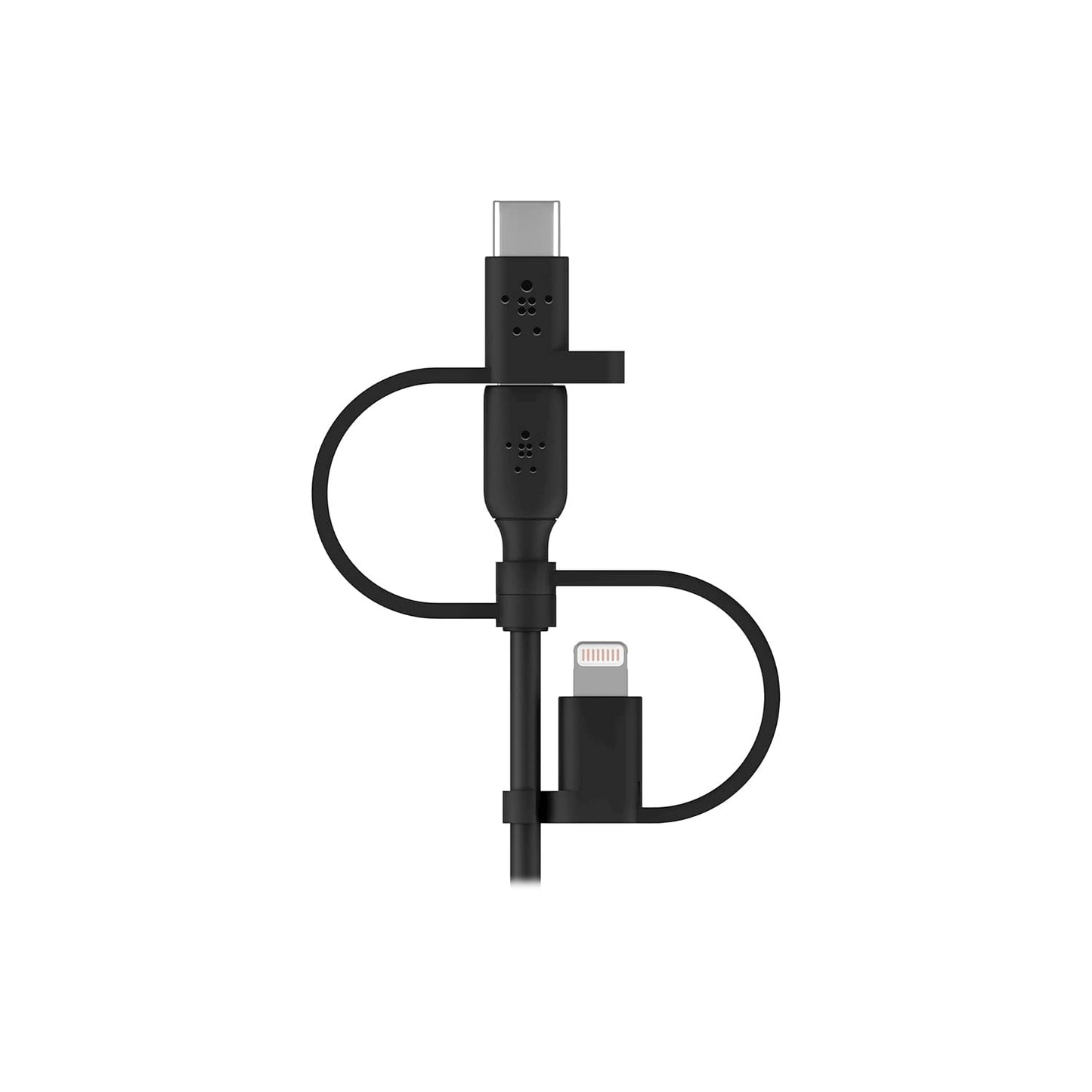 Belkin BoostCharge 3-in-1 USB-A to USB-C, Lightning, Micro-USB Charging Cable (1M/3.3ft) for iPhone 16, iPhone 16 Pro, iPad, Galaxy S25, S24, Pixel