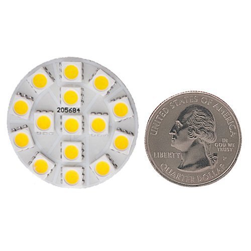 HERO-LED BG4-15T-DW Standard Back Pin G4 LED Halogen Replacement Bulb, 3W, 30W Equal, Daylight White 5000K, 5-Pack(Not Dimmable)