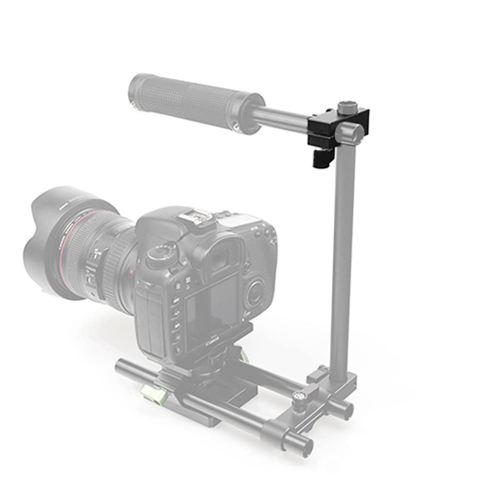 NICEYRIG 90 Degree 15mm Rod Clamp with Adjustable Screws for Camera Support System Shoulder Rig Tripod System, Pack of 2