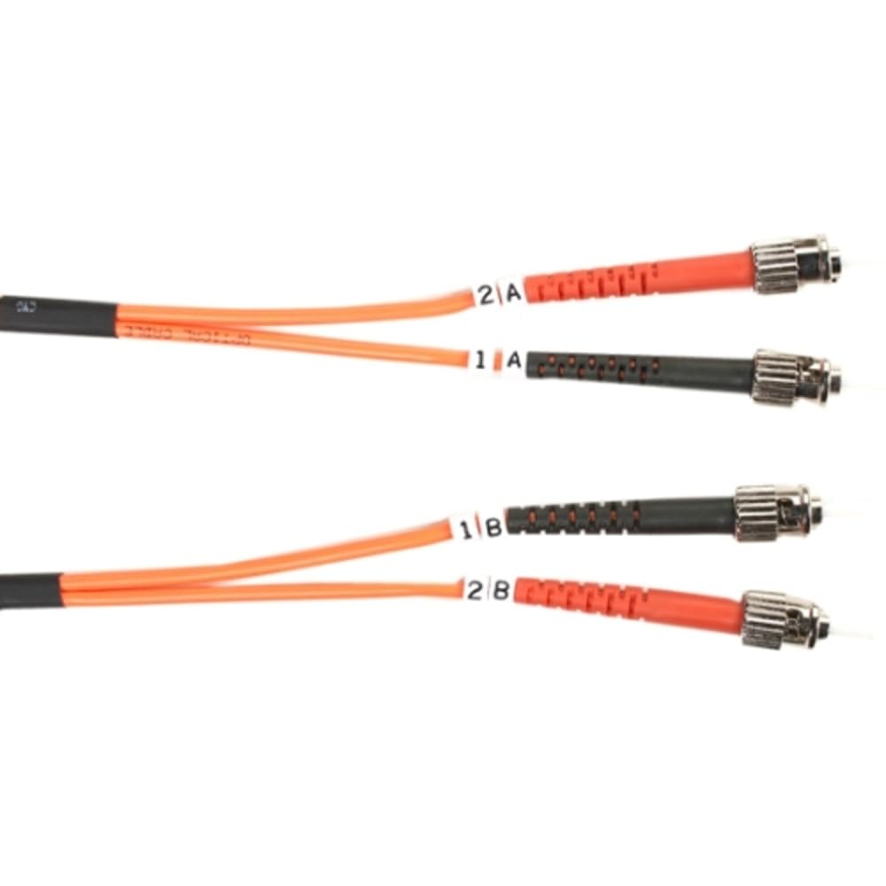 Black Box OM1 62.5/125 MULTIMODE Fiber Optic Patch Cable - OFNR PVC, ST-ST, Orange, 1-M (3