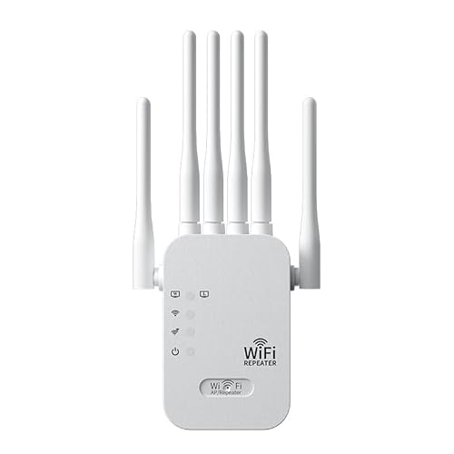 WiFi Repeater Signal Booster, 2026 Best WiFi Extender with Ethernet Port, WiFi Booster Dual Band 5GHz/2.4GHz, Up to 9800 Sq.ft and 60 Devices, Stable