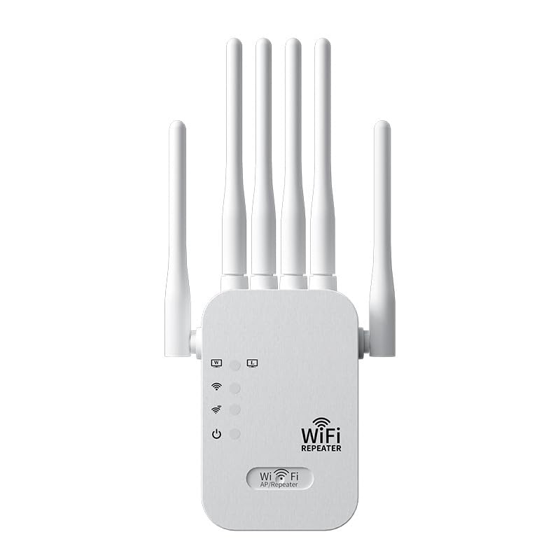 WiFi Repeater Signal Booster, 2026 Best WiFi Extender with Ethernet Port, WiFi Booster Dual Band 5GHz/2.4GHz, Up to 9800 Sq.ft and 60 Devices, Stable