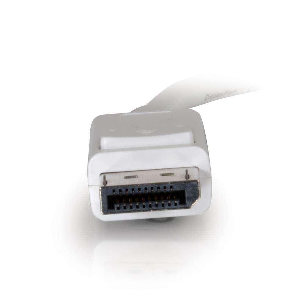 C2G Mini Display Port to Display Port Adapter, Male to Male, White, 6 Feet (1.82 Meters), Cables to Go 54298
