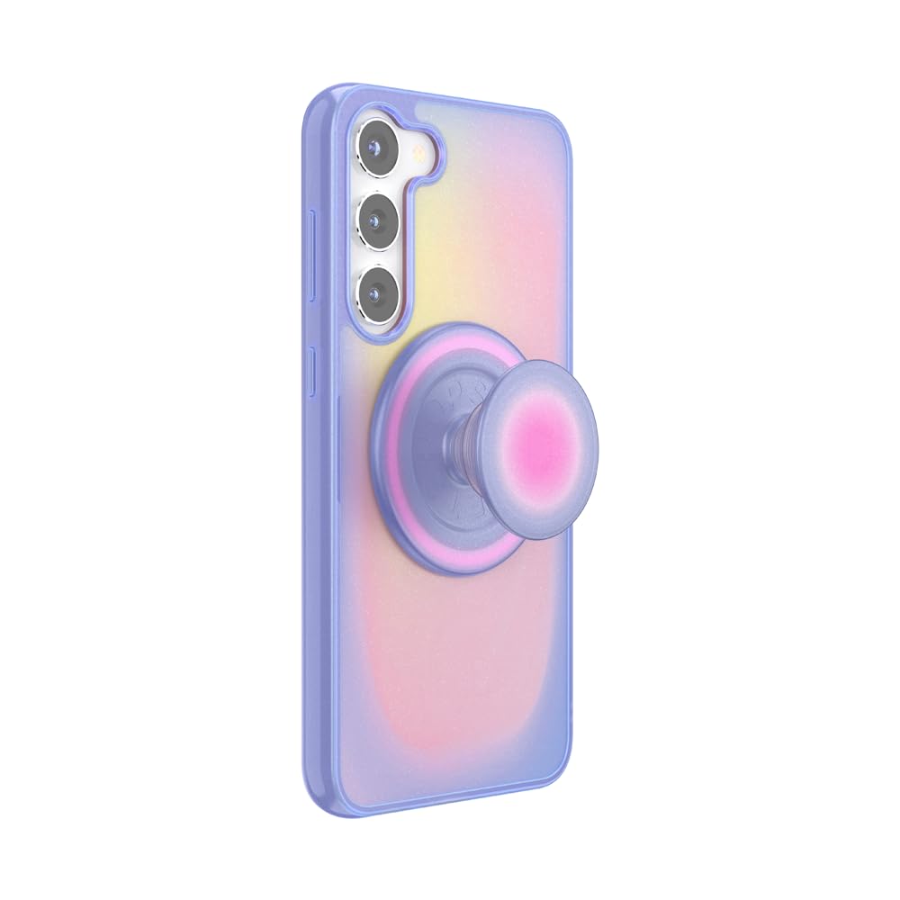 PopSockets Samsung Galaxy S23+ Phone Case Compatible with MagSafe, Purple - Aura