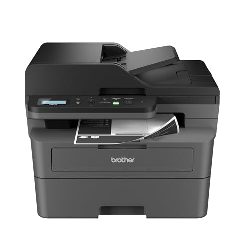 Brother DCP-L2640DW Wireless Compact Monochrome Multi-Function Laser Printer with Copy and Scan, Duplex, Mobile, Black & White | Includes Refresh