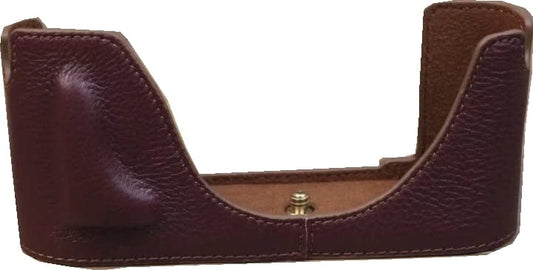 M240 Case, BolinUS Handmade Genuine Real Leather Half Camera Case Bag Cover for Leica M240 Hand Strap (Coffee)