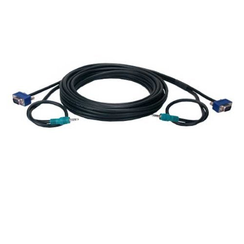 50ft Ultra Thin SVGA HD15 M/M Triple Shielded Cable + 3.5mm M/M Audio