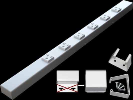 24” Hardwired Power Strip (NO Power Cord), 6 (NEMA 5-20R) Vertical Outlets (NOT Tamper Resistant), NO Ears (Without mounting tabs on Both Ends), 20