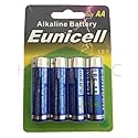 Hillflower 4 Piece AA LR6 LR06 AM-3 Card 0% Hg 1.5V Ultra Power Alkaline Long Duration Battery