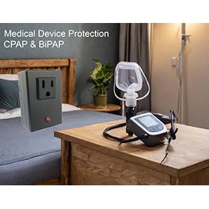 SSP120V Plug in Outlet 120V Surge Protector Great for Medical Equipment Like CPAP, Oxygen Machines, Home Electonics, RV, Marine and More. Protect Your