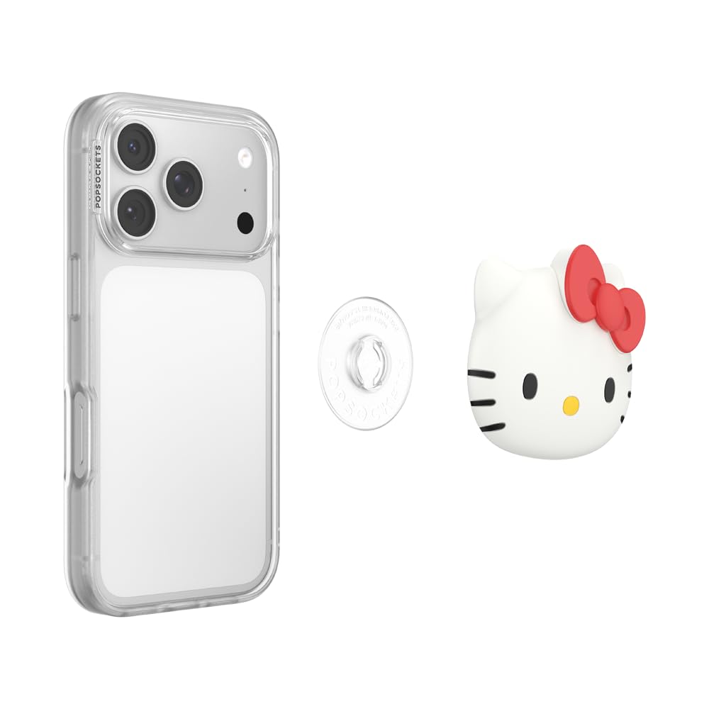 PopSockets PopTop, Adhesive Phone Grip with Swappable Top, Hello Kitty - PopOut Hello Kitty