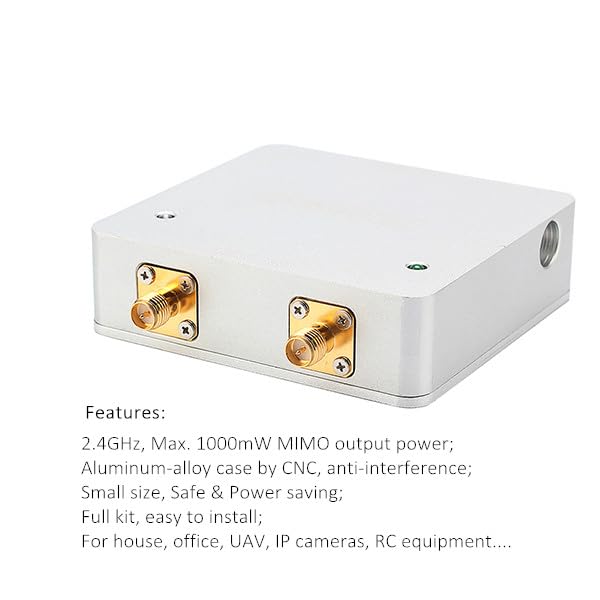 Sunhans Dual Antenna WiFi Signal Booster 1000mW 2.4 GHz 2T2R / 300Mbps WiFi Signal Amplifier Repeater Extender SH24Gi1000-D2 for Routers, IP Camera