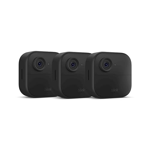 Blink Outdoor 4 - Wireless smart security camera, two-year battery, 1080p HD day and infrared night live view, two-way talk - 3 camera system