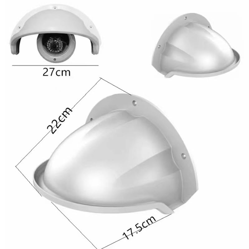 Universal Sun Rain Shield for Outdoor CCTV Cameras - Anti-Glare Weather Cover, Protects Cover for Nest/Ring/Hikvision/Dome/Bullet Cameras, White ABS