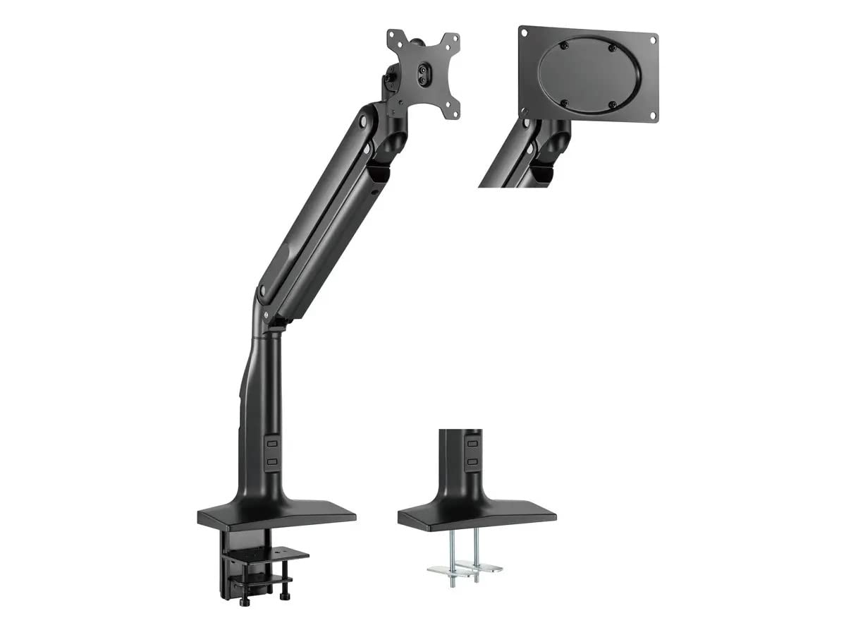 Monoprice Heavy-Duty Single-Monitor Full-Motion Adjustable Gas-Spring Desk Mount for 32-49 Inch Monitors - Workstream Collection