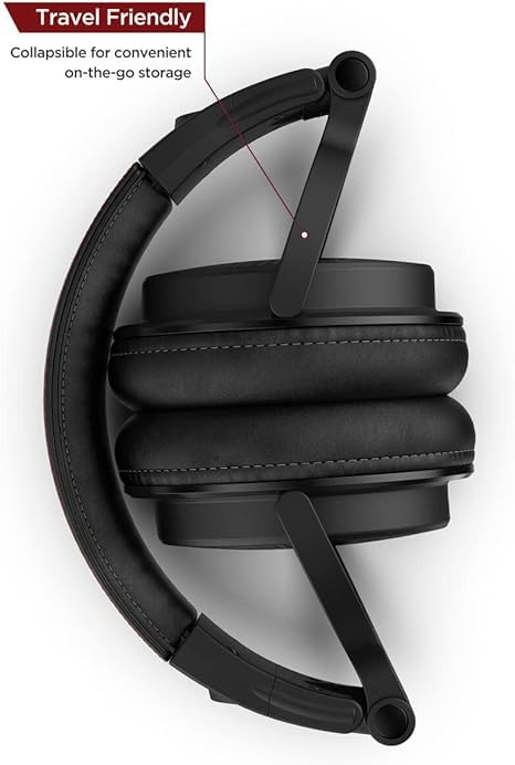 ENCASED USB-C Over Ear Headphones Wired (V200 Pro) Closed Back Studio DJ Monitor Earphones, USB Type-C Connector with Mic, Volume Remote (50mm…