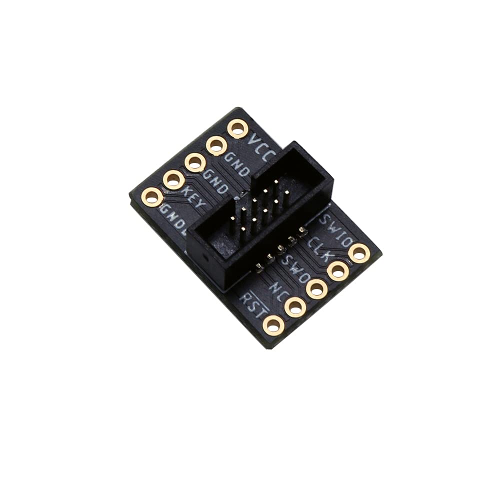 Treedix 2pcs JTAG Breakout Board Adapter Converter SWD Breakout Jtag Debug Board with 2 Row 1.27mm Pitch 10pins Female to Female IDC Connector Flat