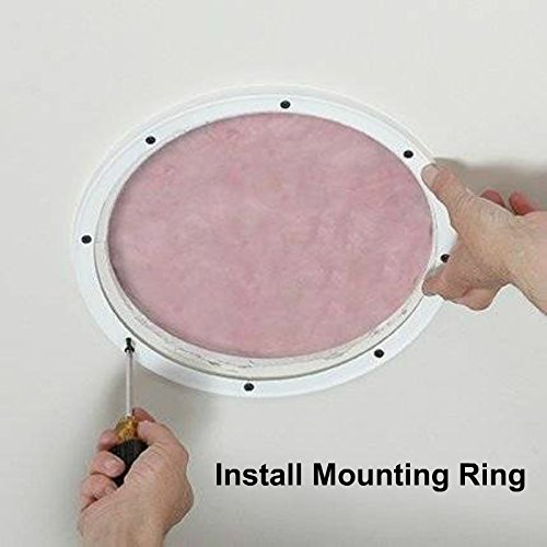 Reliable Hardware Company RH-4002-8-2-A White Surface Mount 8-3/8" Speaker Covers, Pair