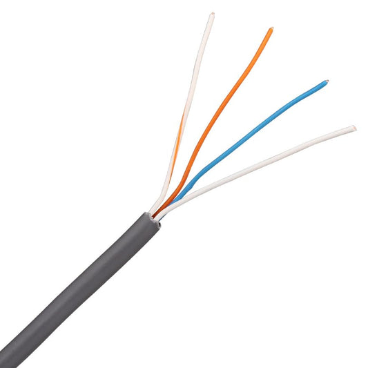 Skywalker Skyline Solid 4-Conductor Round Phone Wire (Gray / 1000ft Reel-in Box)