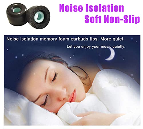 Luckvan Memory Foam Eartips for Sony WF-1000XM4 Earbuds Tips Sony Earbuds Replacement Tips WF-1000XM5 WF-1000XM3 WF-SP900 WF-XB700 WI-1000X fit