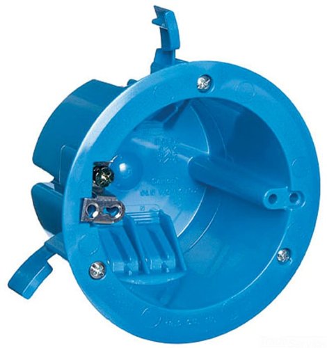 Carlon B618R-'Ceiling Fan Box, New Work, 4-1/4-Inch Diameter by 2-5/8-Inch Depth, Blue