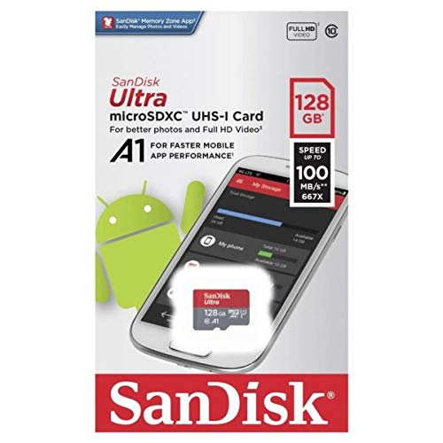 Sandisk Micro SDXC Ultra MicroSD TF Flash Memory Card 128GB 128G Class 10 works with Go Pro Hero 4 Hero Session Gopro 4 w/ Everything But Stromboli