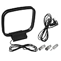 AEDIKO FM Radio Antenna 75 Ohm FM Antenna FM Coax Antenna and AM Loop Antenna with 3 Connectors for Indoor Home Stereo Receiver AV Audio Home Theater