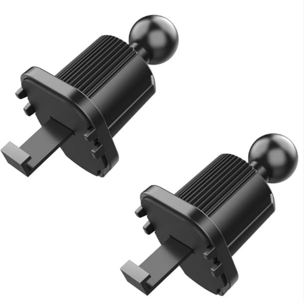 ydzqdxzz 2Pcs Black Universal Air Vent Clip for Car Phone Mount Cellphone Holder Vent Grip W Joint Ball Dia- for Most Car Bracket Universal Air Vent