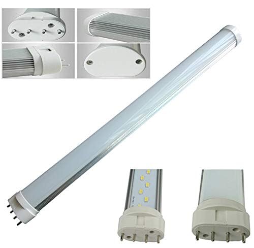 JQslight 2G11 4 Pin Base LED Light Bulb, 2G11 LED Plug and Play 2G11 LED Tube 36W CFL/Compact Fluorescent Lighting Garages Light Horizontal Plug