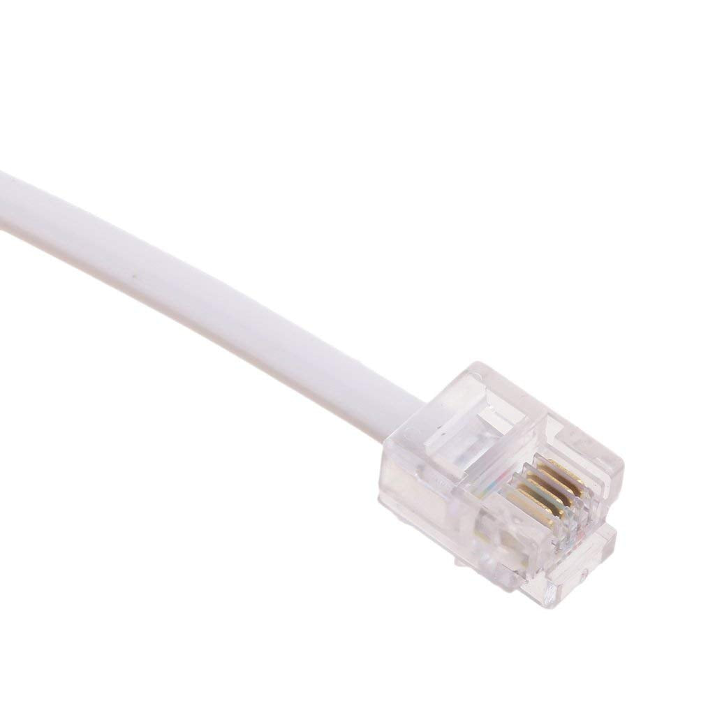 Telephone Splitters,RJ11 6P4C Duplex Wall Jack Adapter Dual Phone Line Splitter Wall Jack Plug 1 to 2 Modular Converter Adapter for Office Home ADSL