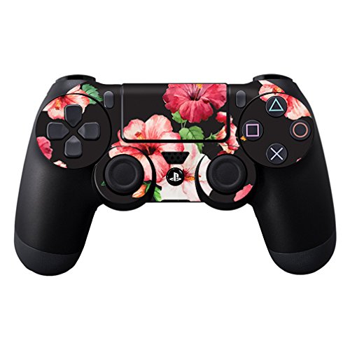 MightySkins Skin Compatible with Sony PS4 Controller - Hibiscus | Protective, Durable, and Unique Vinyl Decal wrap Cover | Easy to Apply, Remove,